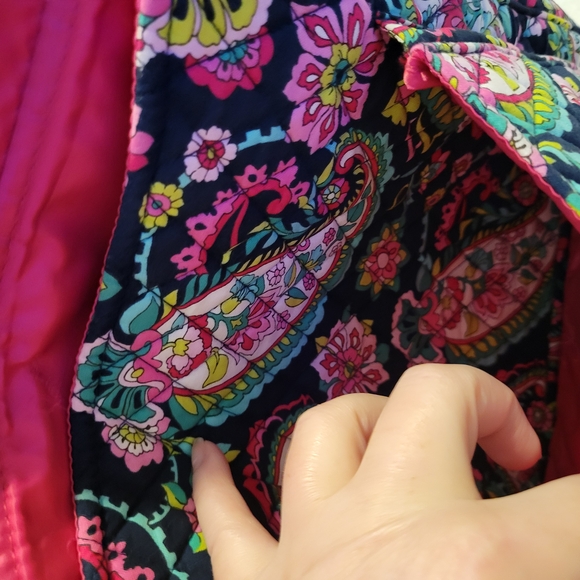 Vera Bradley Pink and Green Crossbody Bag with Floral Paisley Design Wallet Set - Picture 5 of 13